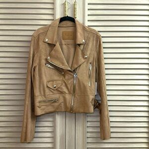 BLANK NYC, light brown/taupe jacket, never worn, new with tags, suede like.